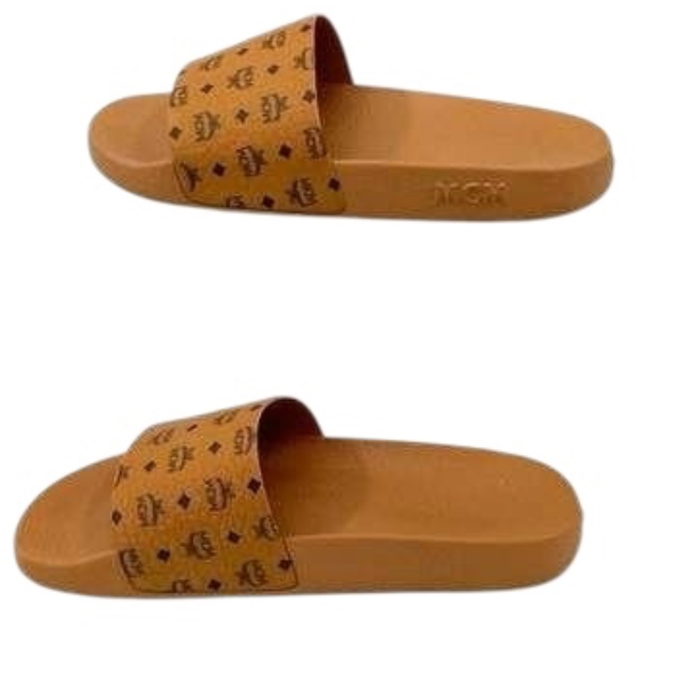 Monogram Mcm Print Rubber Slides - image 2